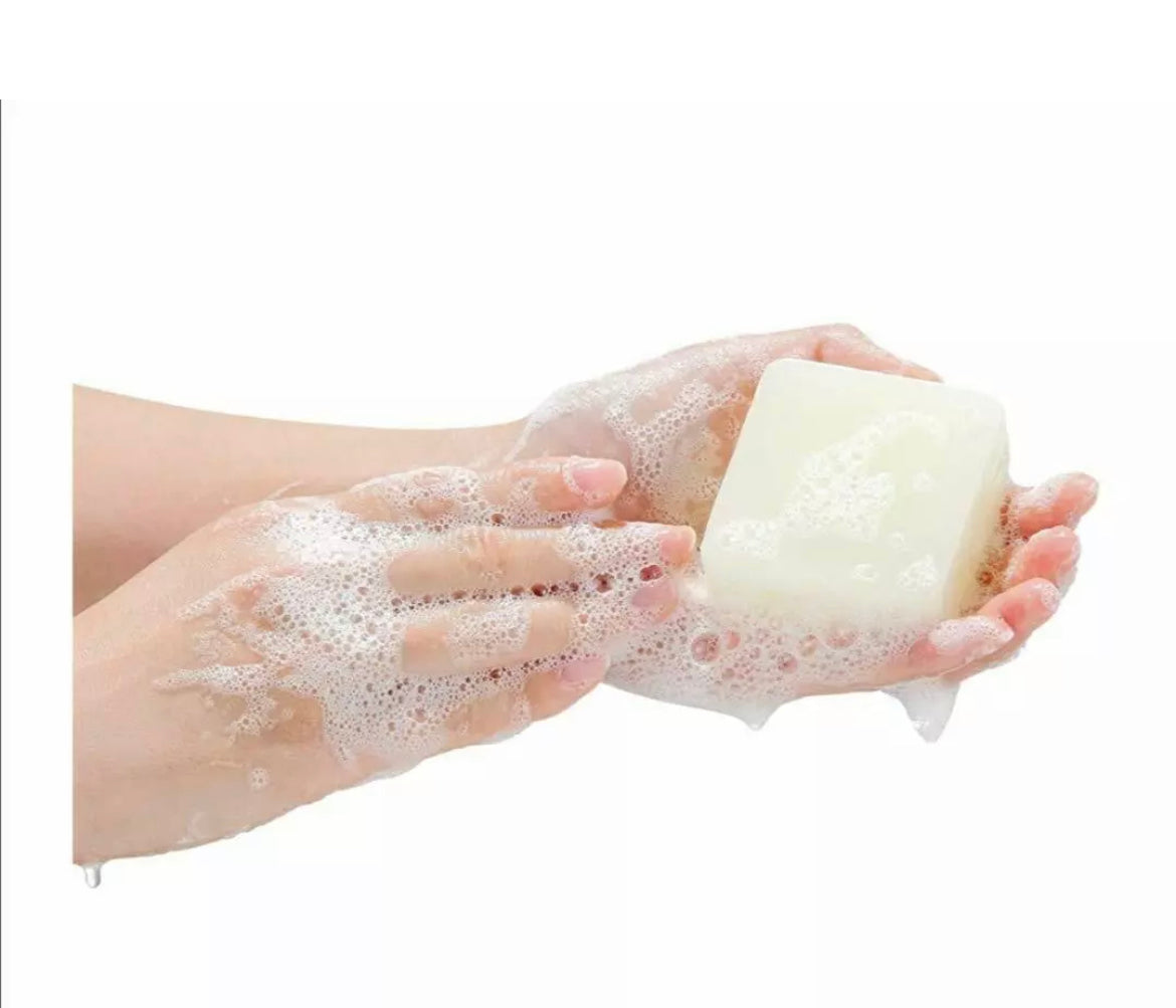 Samira Feste Bio Seife mit Meersalz & Ziegenmilch (100g)- Tiefenreinigende natürliche Handseife - Körperseife Stück Totes Meer Salz für Hände & Körper