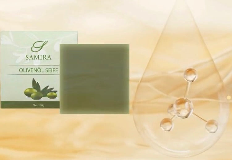 SAMIRA Olivenöl-Seife, 100% Bio, Inkl. Netzbeutel